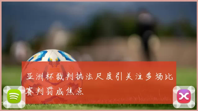 亚洲杯裁判执法尺度引关注多场比赛判罚成焦点